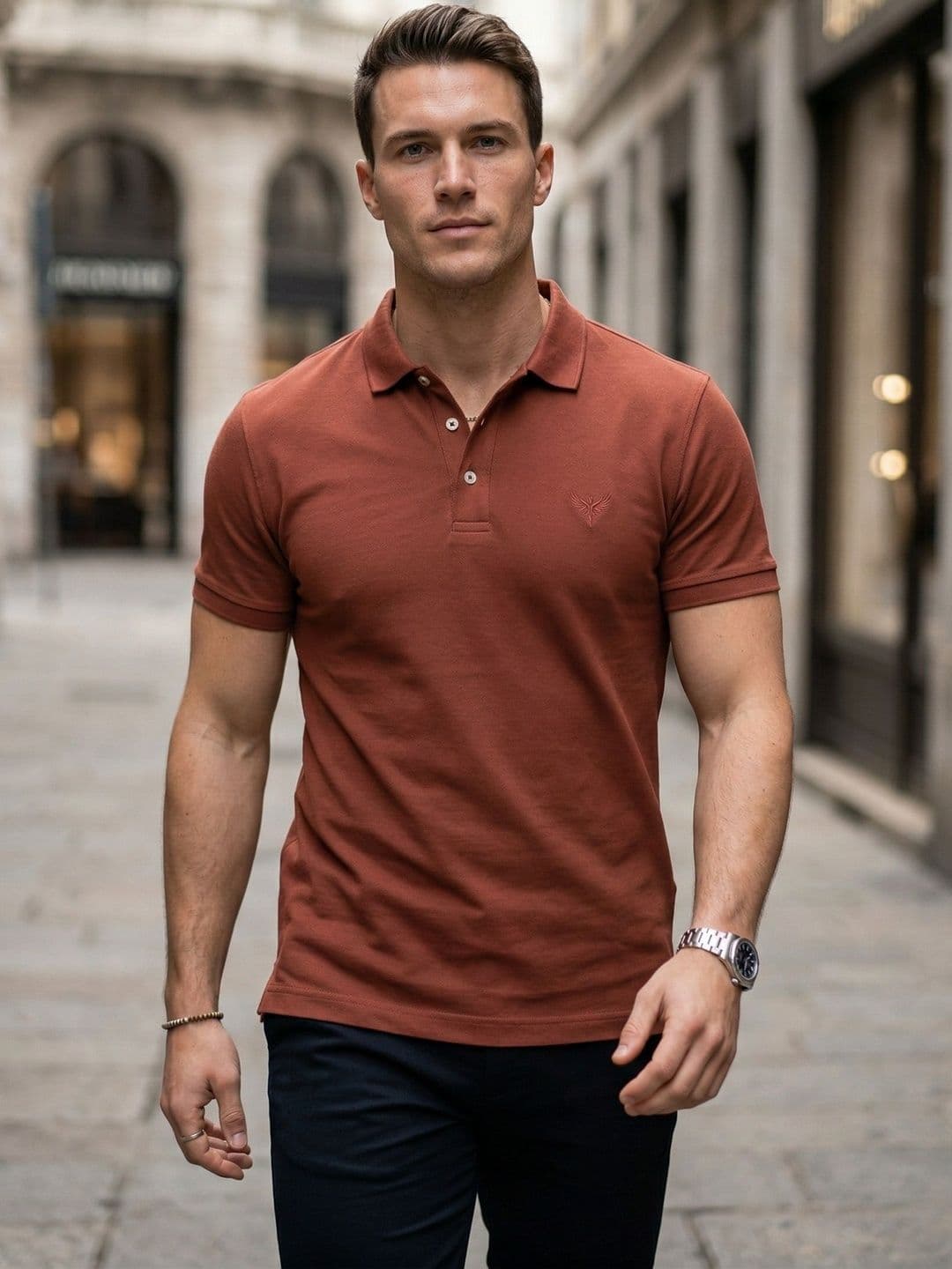 Utopium Men Polo Collar T-shirt thumbnail 3