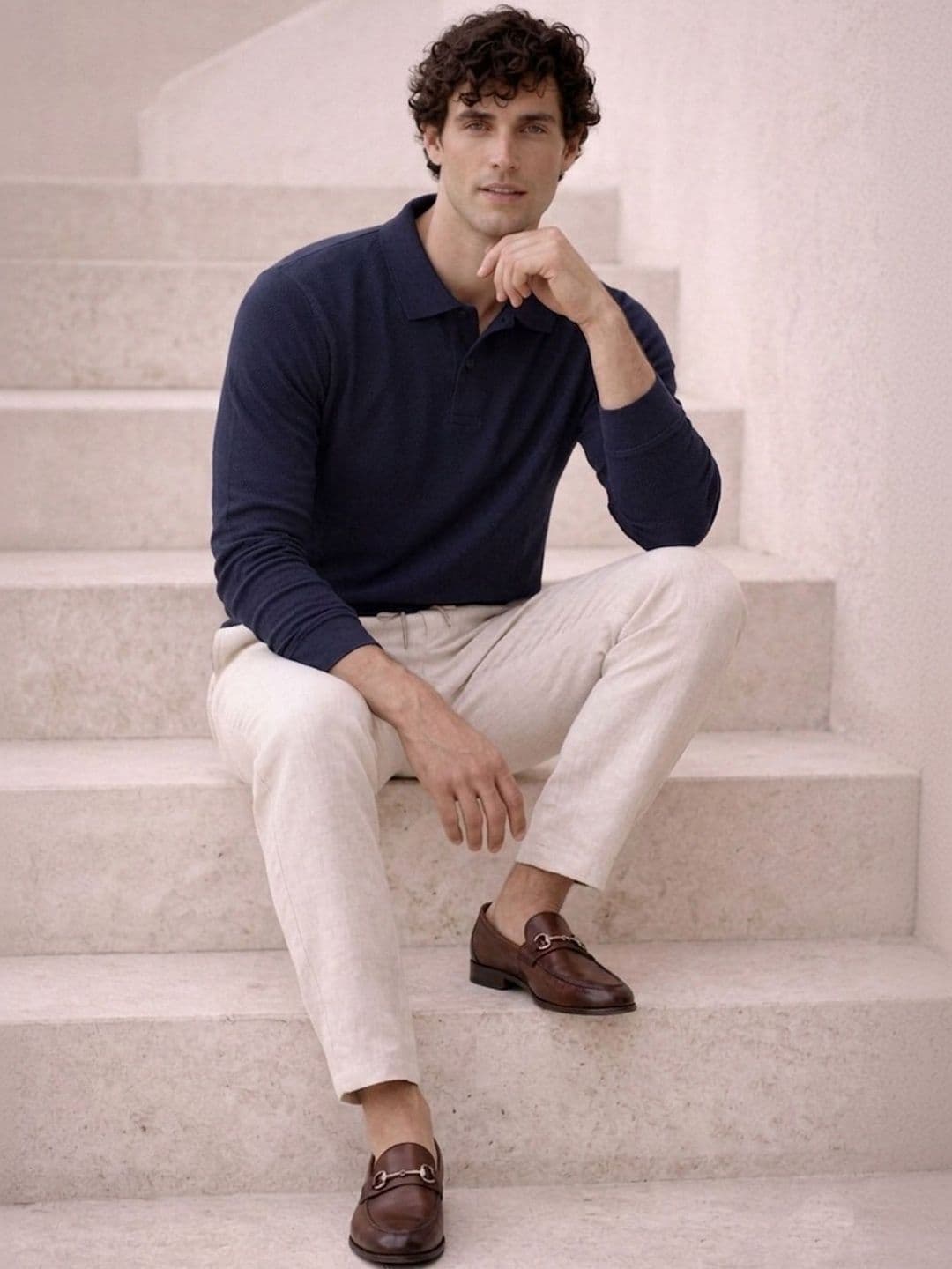 The Roadster Lifestyle Co Cotton Polo Collar T-Shirt thumbnail 3