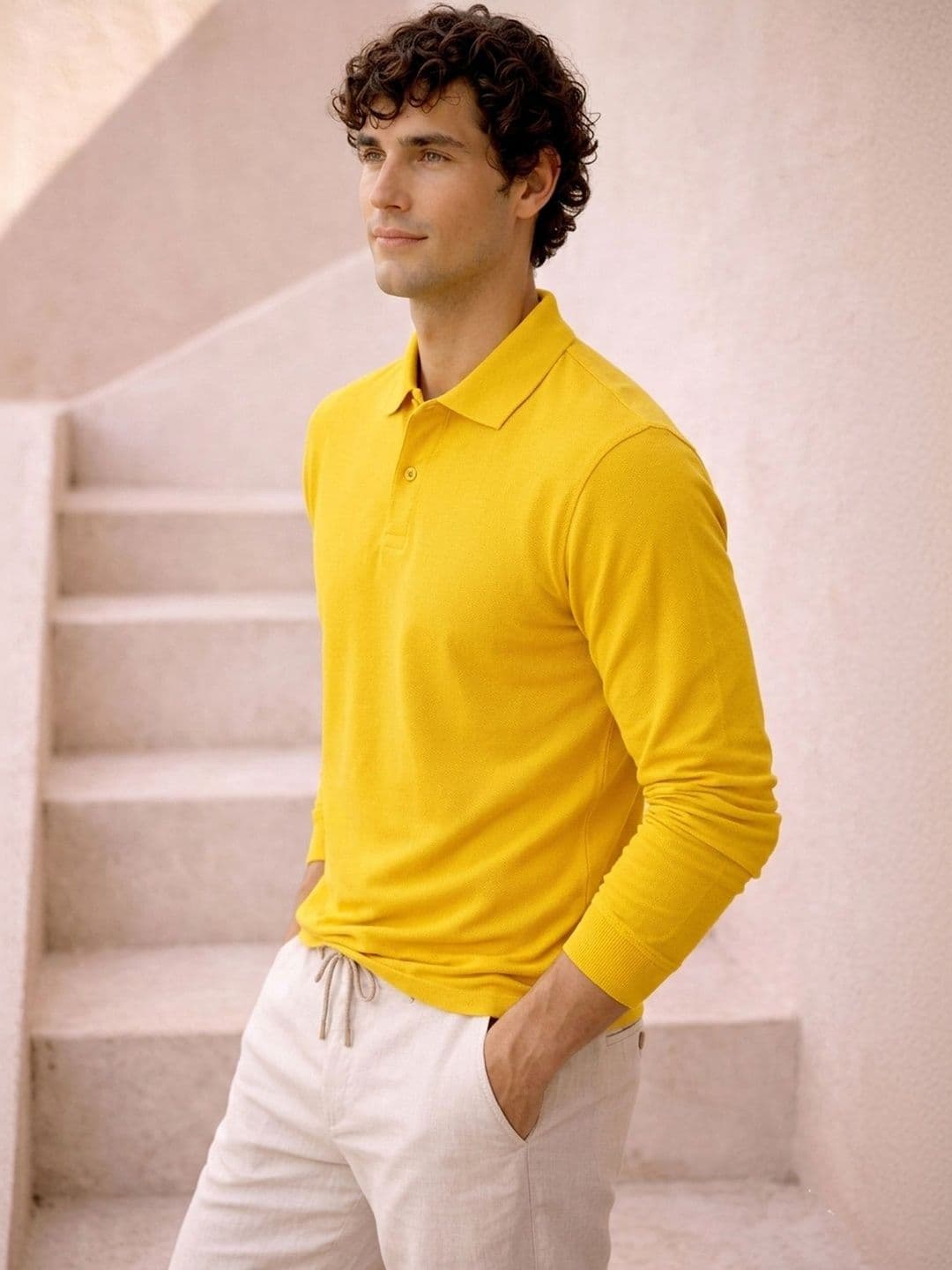 The Roadster Lifestyle Co Cotton Polo Collar T-Shirt thumbnail 3