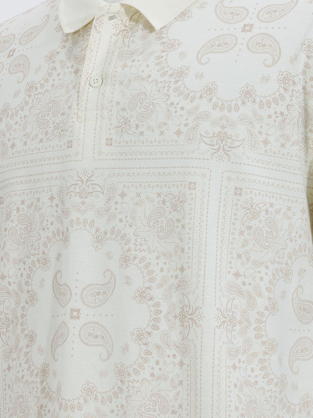 Mast & Harbour Floral Printed Relaxed Fit Polo Collar T-shirt thumbnail 2