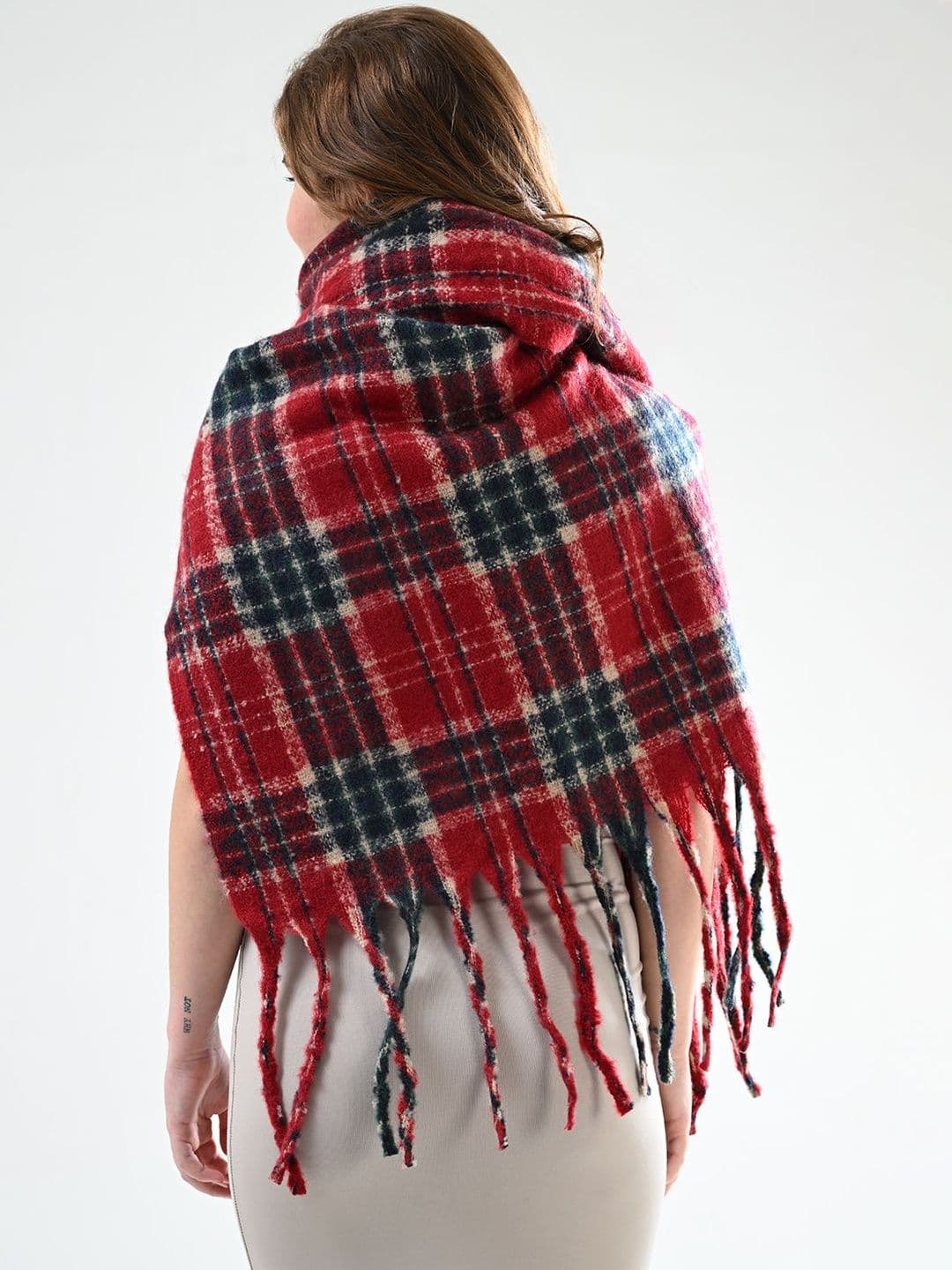 Cazzano Women Striped Embroidered Shawl thumbnail 2