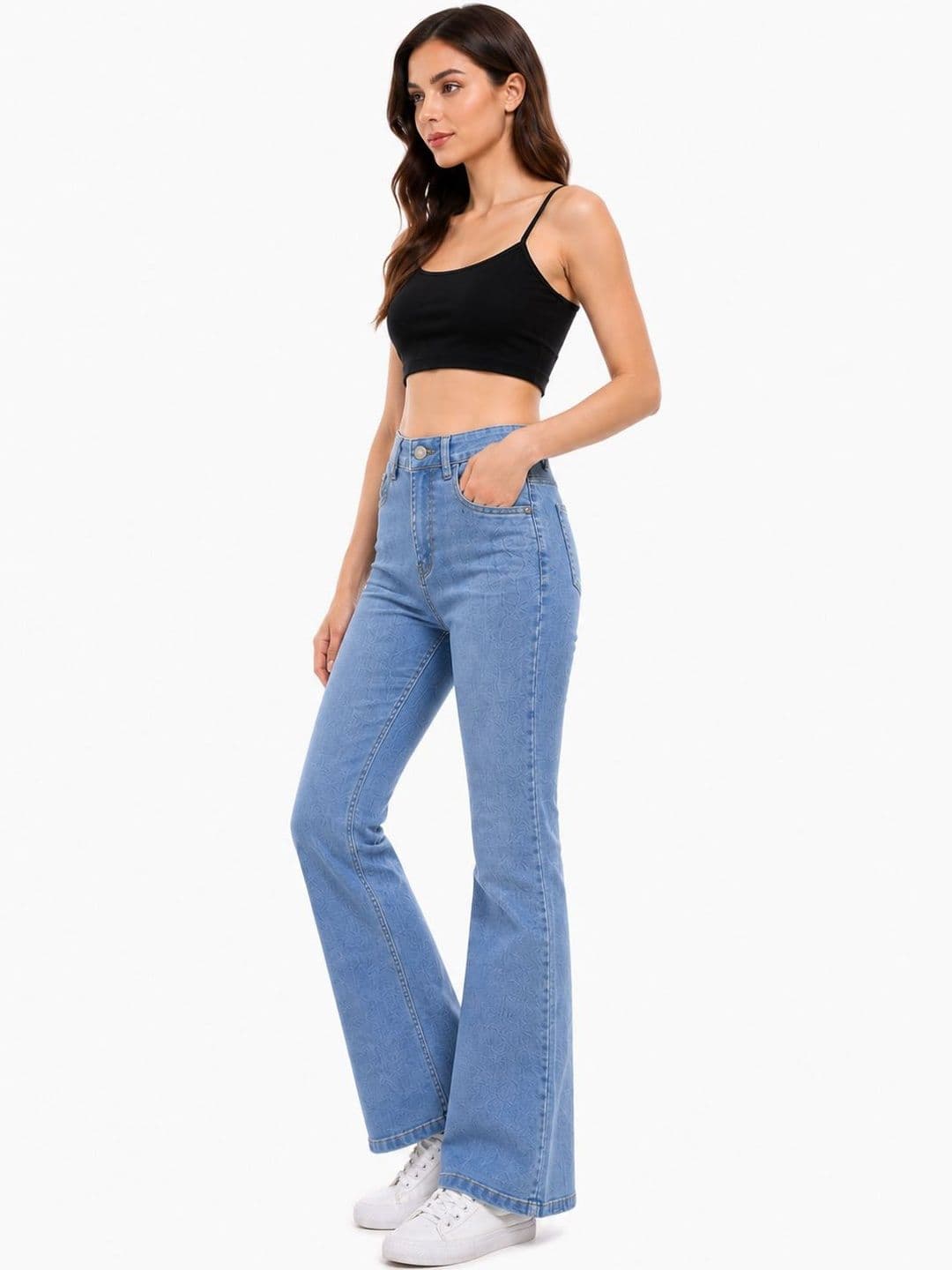 blue poison Women Jean Flared High-Rise Stretchable Jeans thumbnail 2