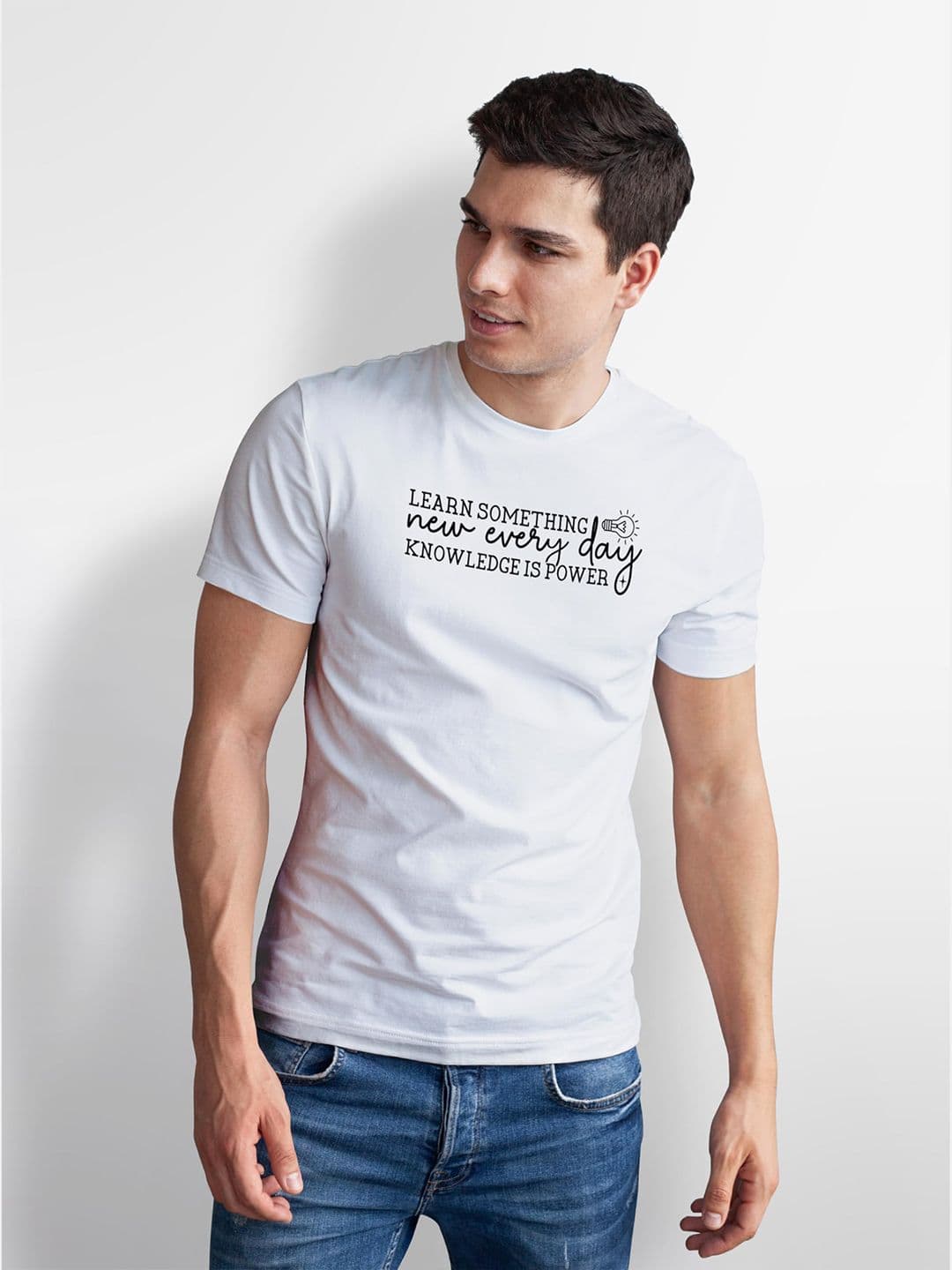 Seekbuylove Men Typography Printed Bio Finish T-shirt thumbnail 2