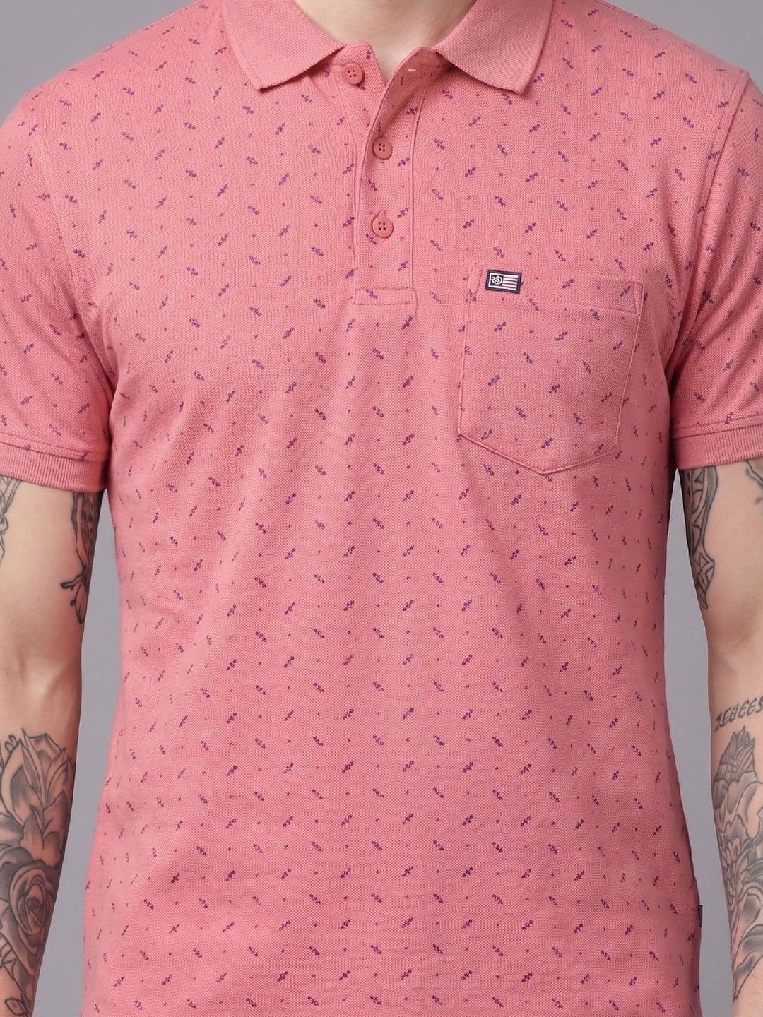 SANDPIPER Men Printed Polo Collar Pockets T-shirt thumbnail 4