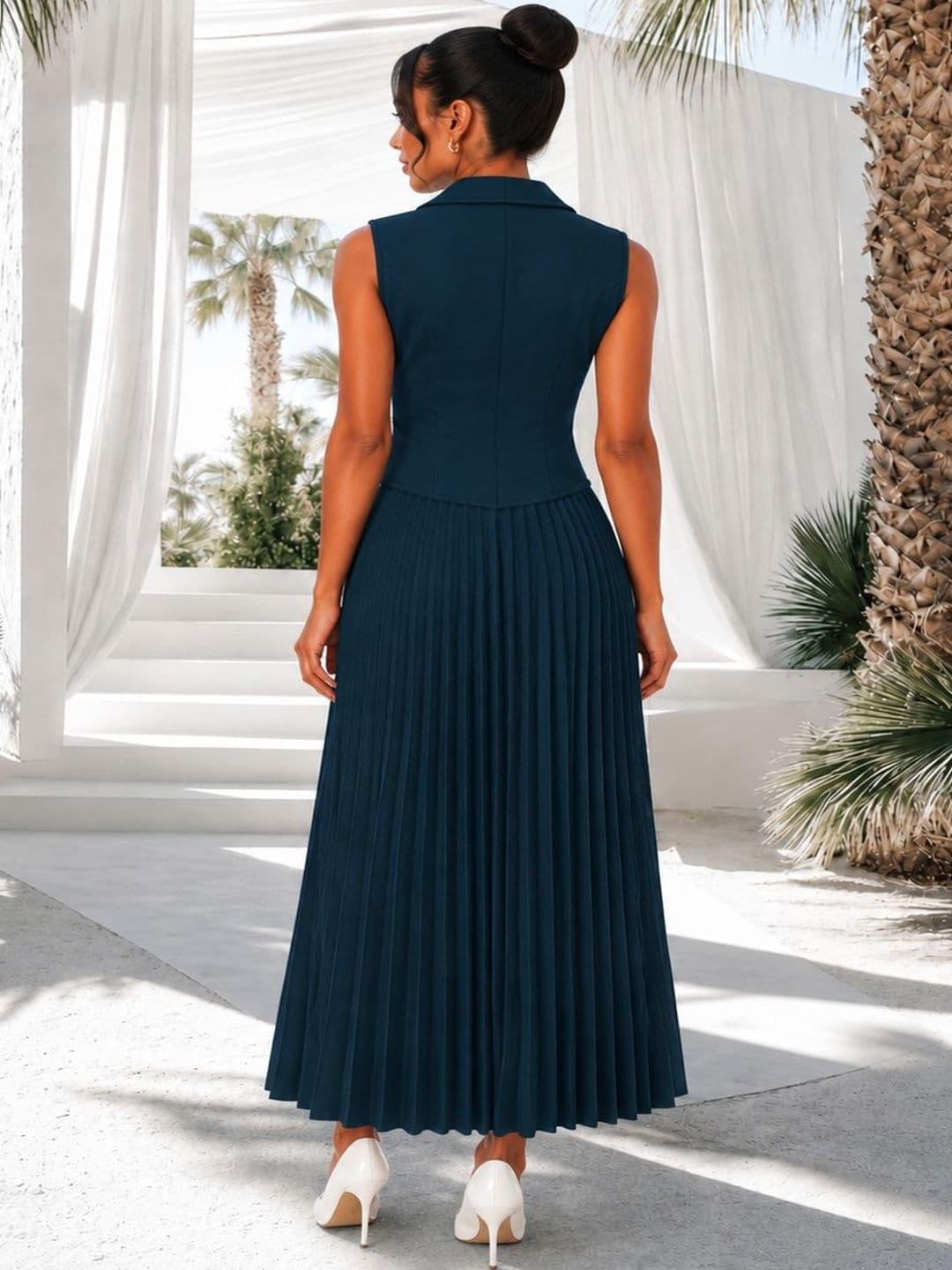 JAKANARY Solid Vest Top with Skirt thumbnail 5