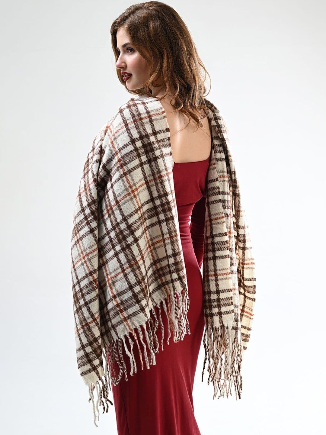 Cazzano Women  Checked Printed Shawl thumbnail 5