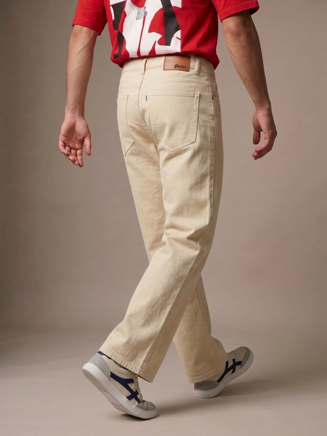 glitchez Men Pure Cotton Bootcut Mid-Rise Jeans thumbnail 3