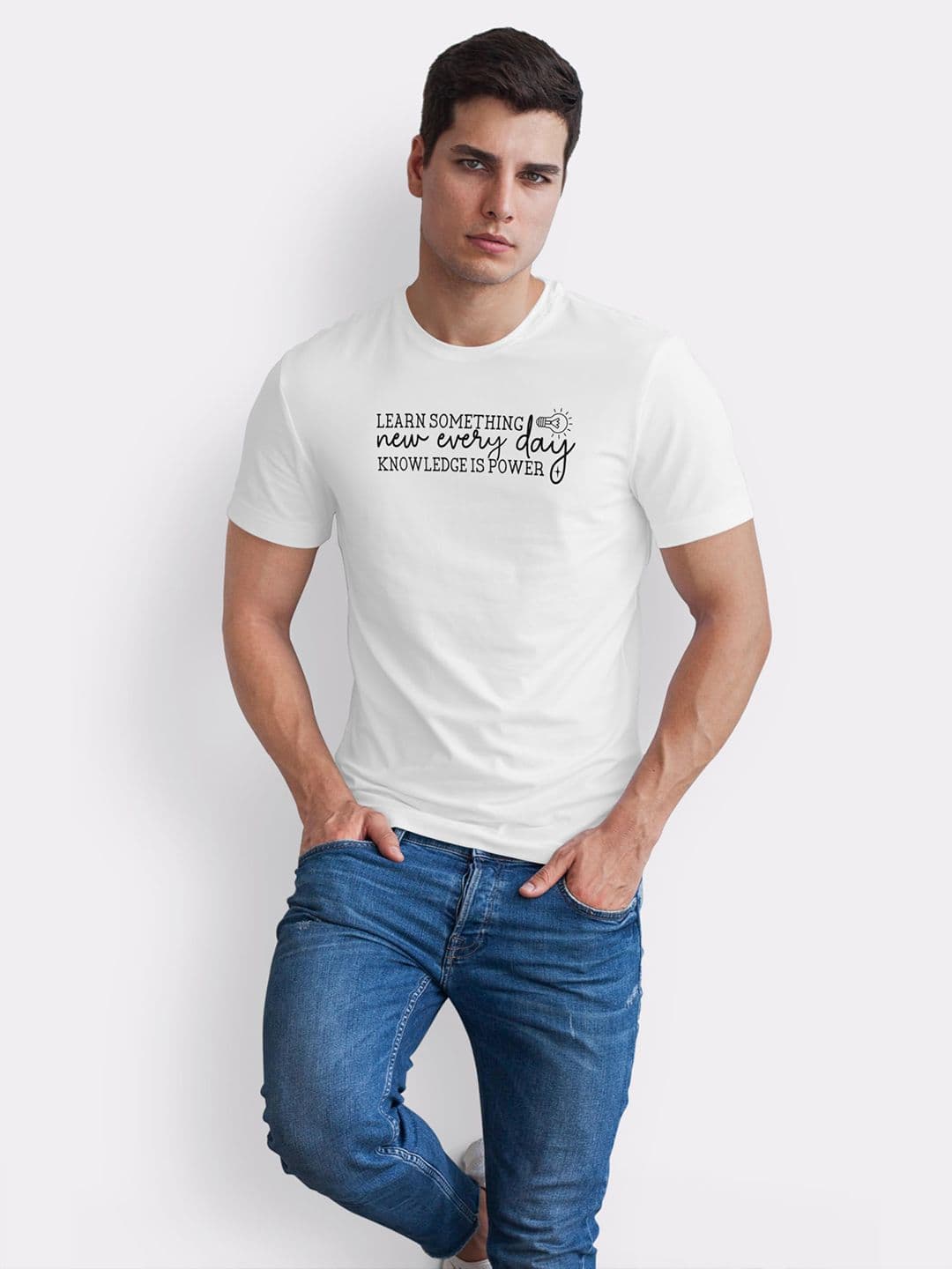 Seekbuylove Men Typography Printed Bio Finish T-shirt thumbnail 4