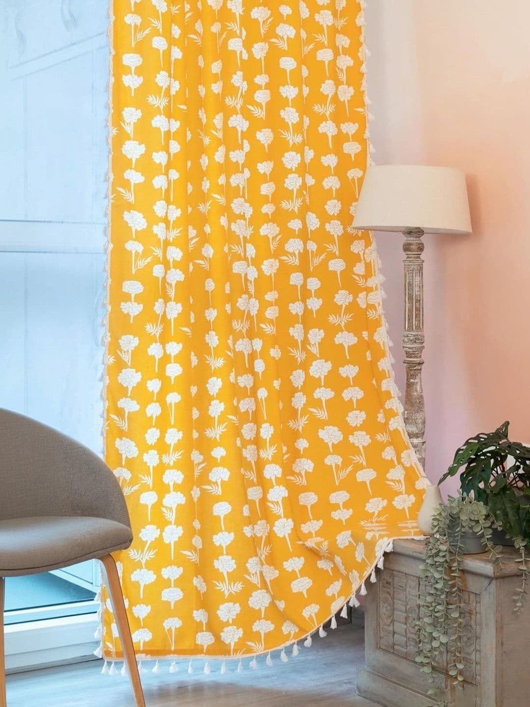 Tranquebar Home Single Panel- Cotton Window Curtain - 6 Feet thumbnail 5