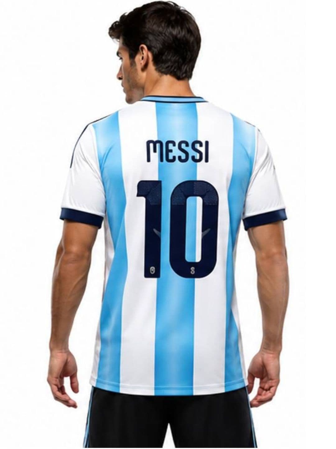 teky Men Lionel Messi Striped T-shirt thumbnail 2