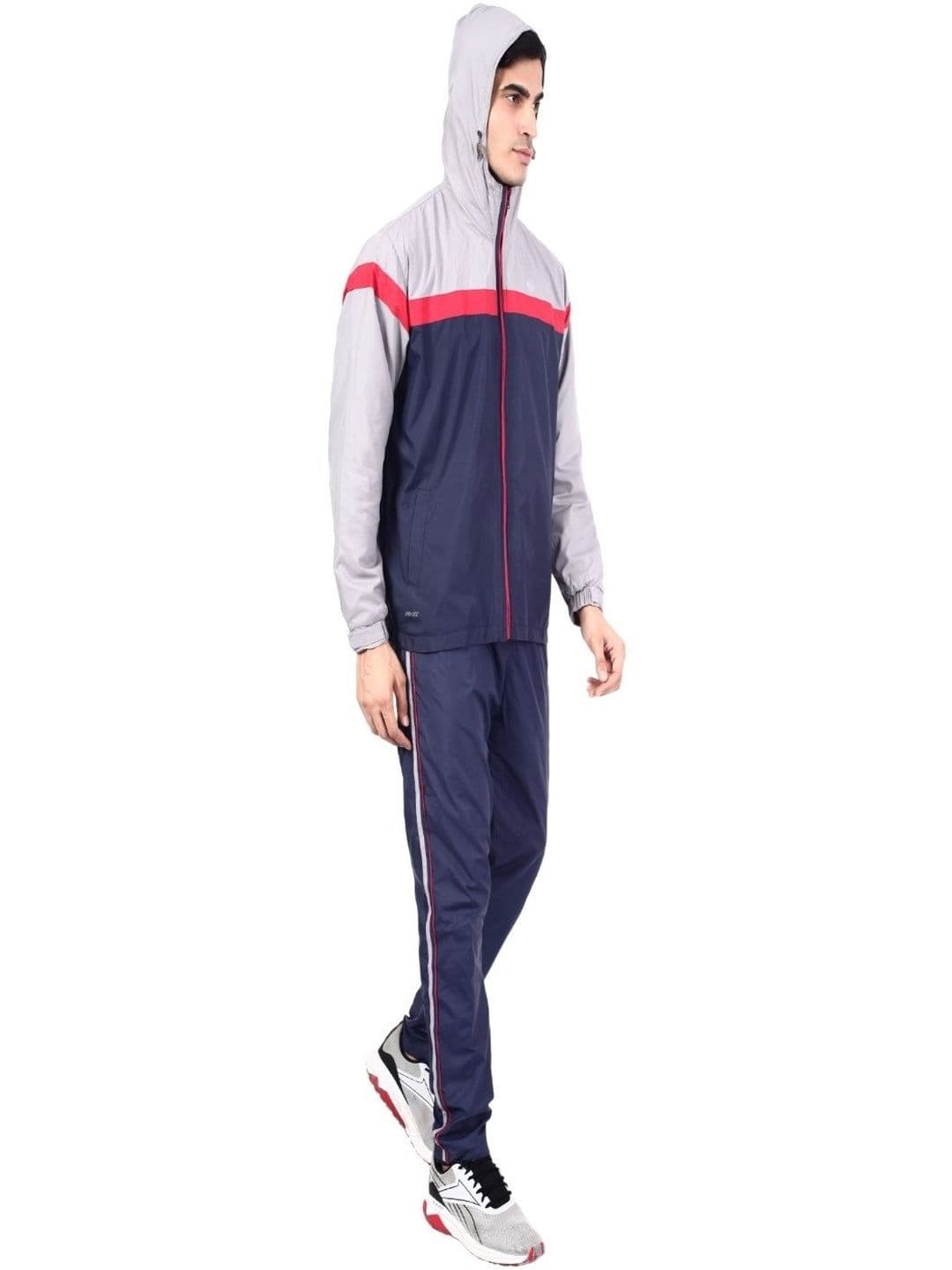 NU-9 Men Colourblocked Mock Collar Tracksuits thumbnail 6