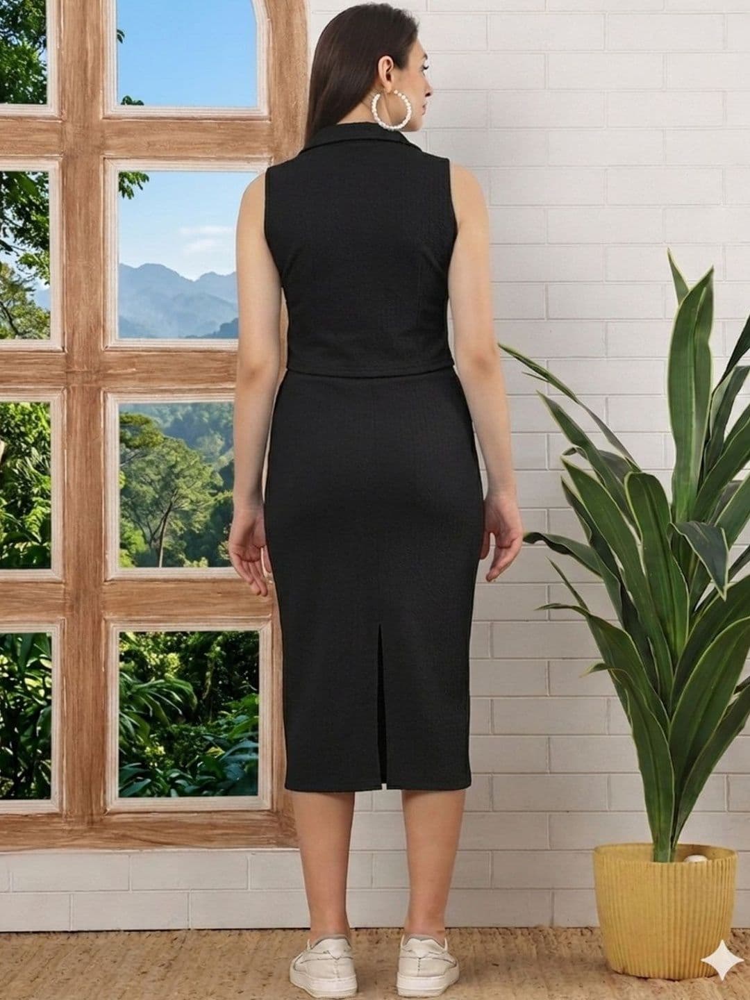 JAKANARY Self Design Vest Top with Skirt thumbnail 3