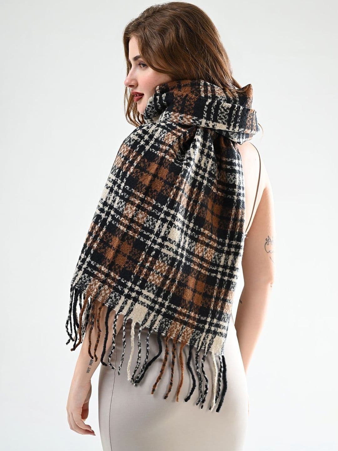 Cazzano Women Striped Embroidered Shawl thumbnail 4