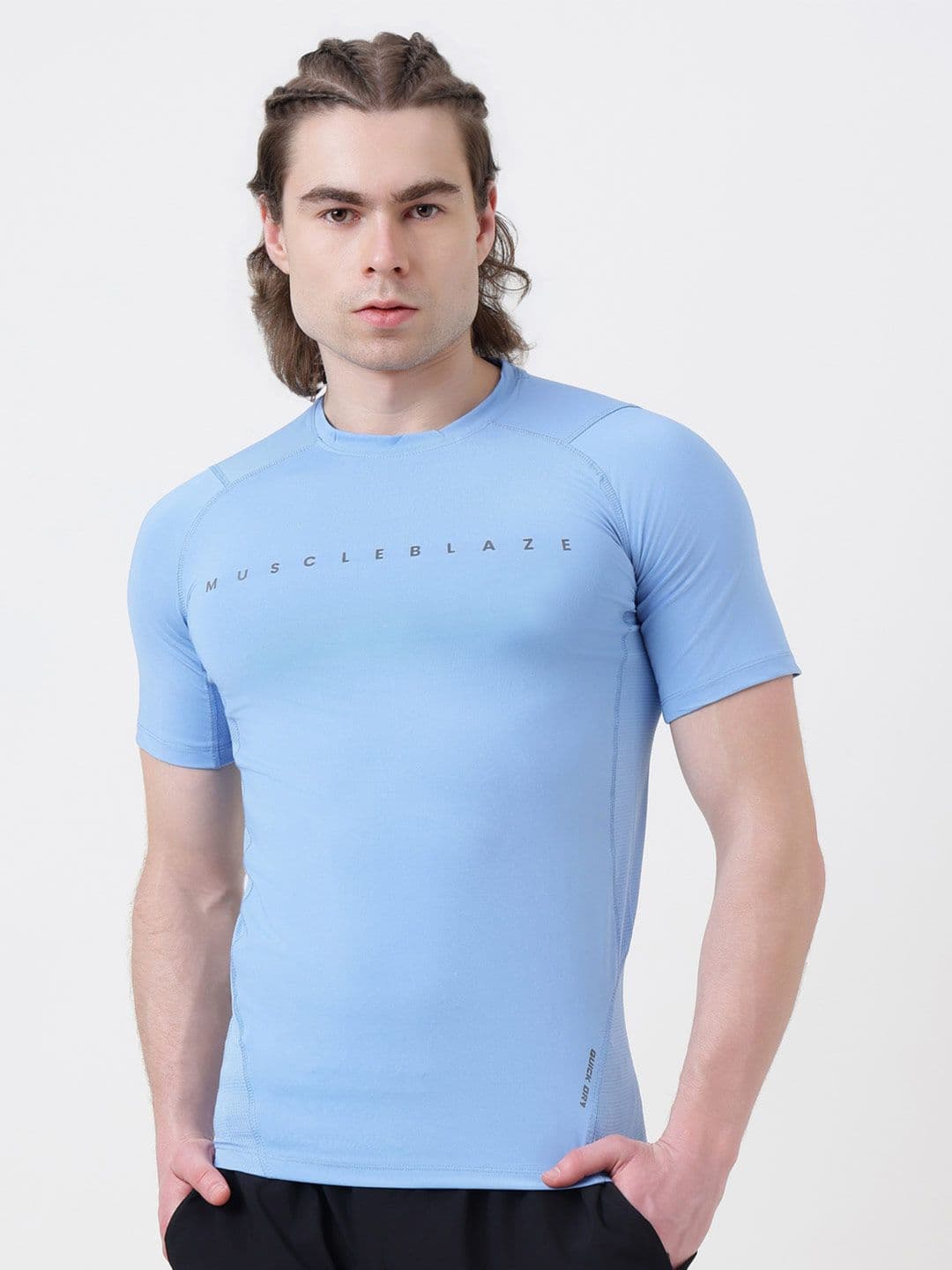 MuscleBlaze Unisex Brand Logo Printed Round Neck Compression T-shirt - view 1