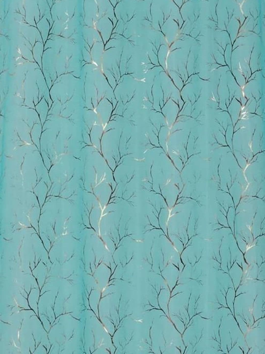 RIDHAAN Blue Set of 2 Sheer Long Door Curtain thumbnail 2