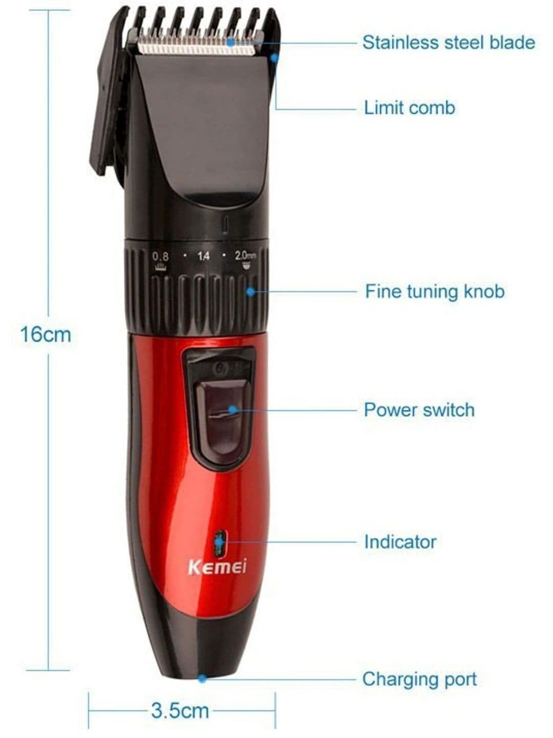 NOYMI Cordless Electric Hair Clipper Trimmer thumbnail 4