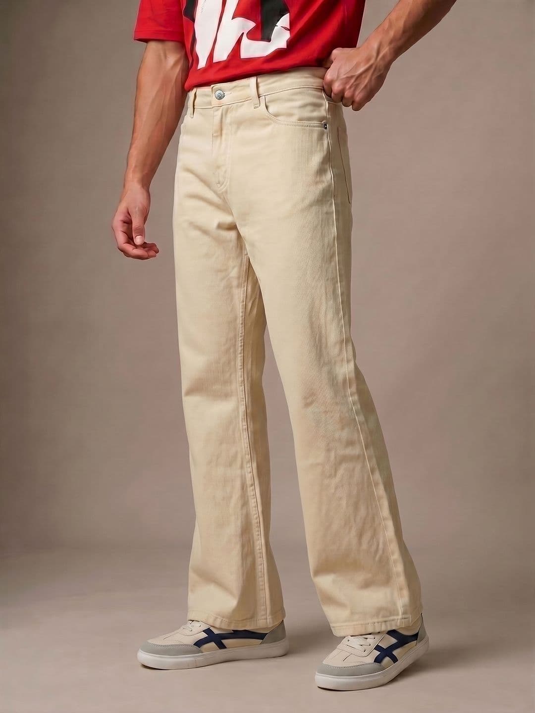 glitchez Men Pure Cotton Bootcut Mid-Rise Jeans - view 1