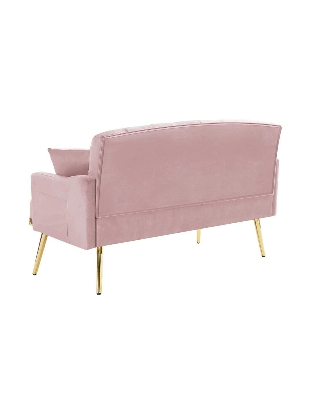 INDIAWOODMART Pink Textured Wooden 2 Seater Sofa thumbnail 5