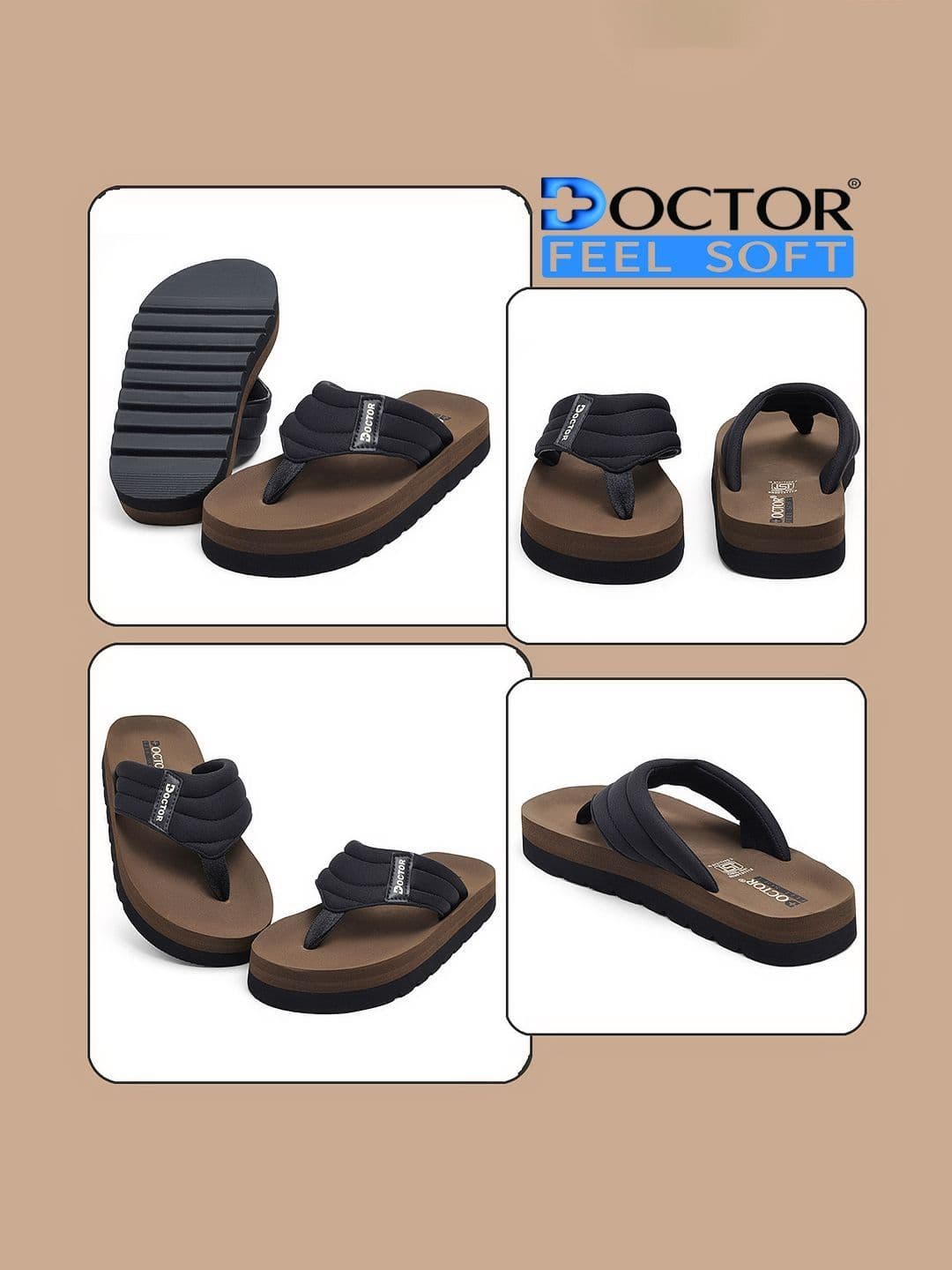 DOCTOR FEEL SOFT Men Thong Flip-Flops thumbnail 4