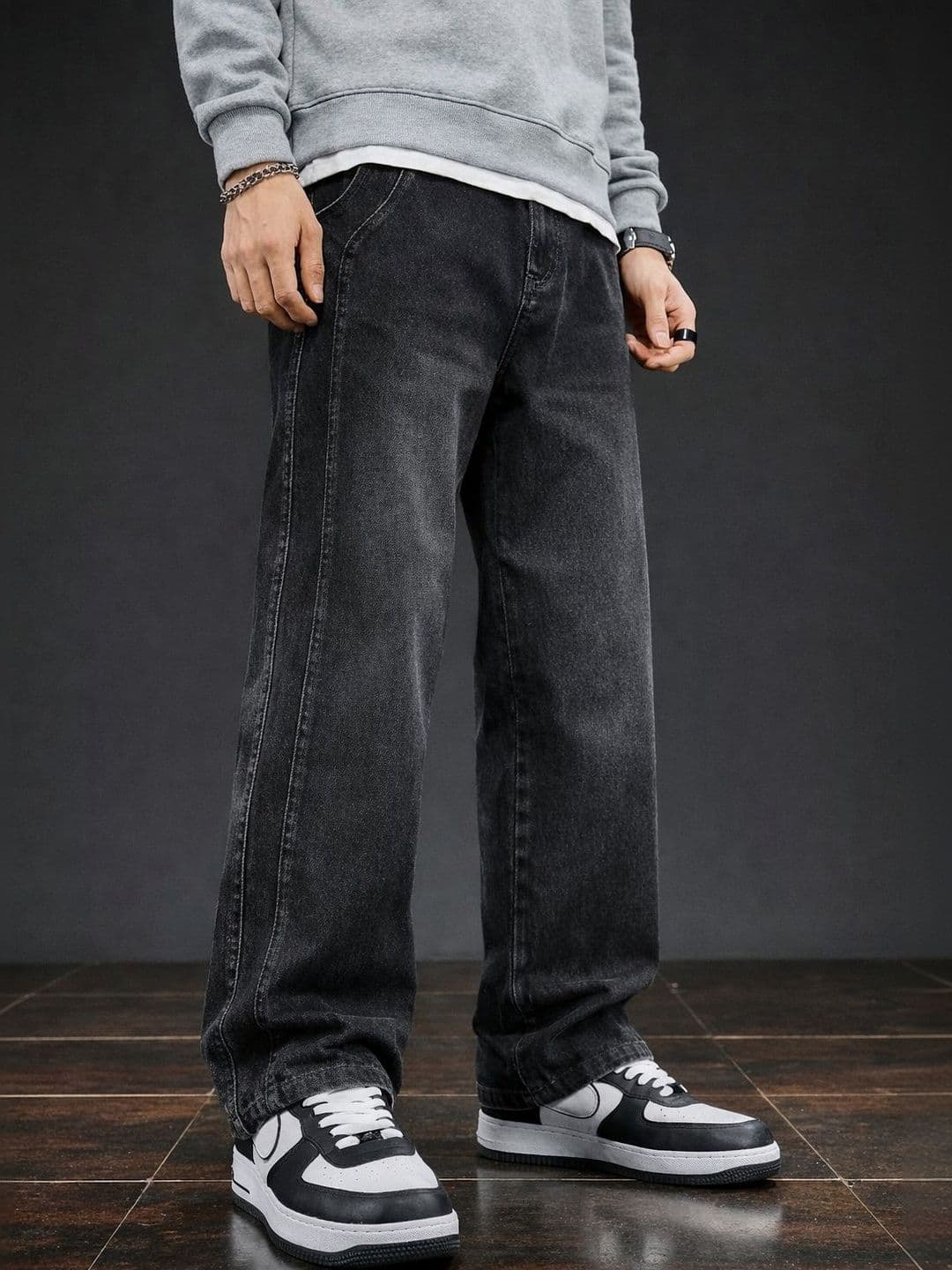 BREXX Men Comfort Straight Fit Mid-Rise Light Fade Stretchable Jeans - view 1