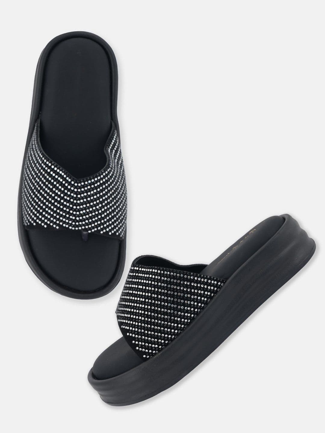 Liscott Women Embellished Party Open Toe Flats thumbnail 4