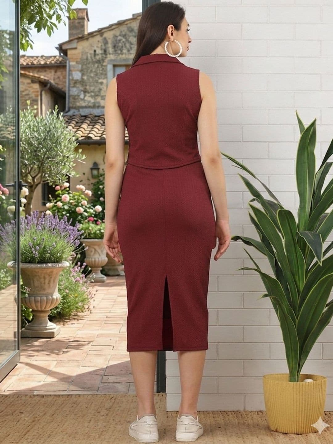 JAKANARY Self Design Vest Top with Skirt thumbnail 4