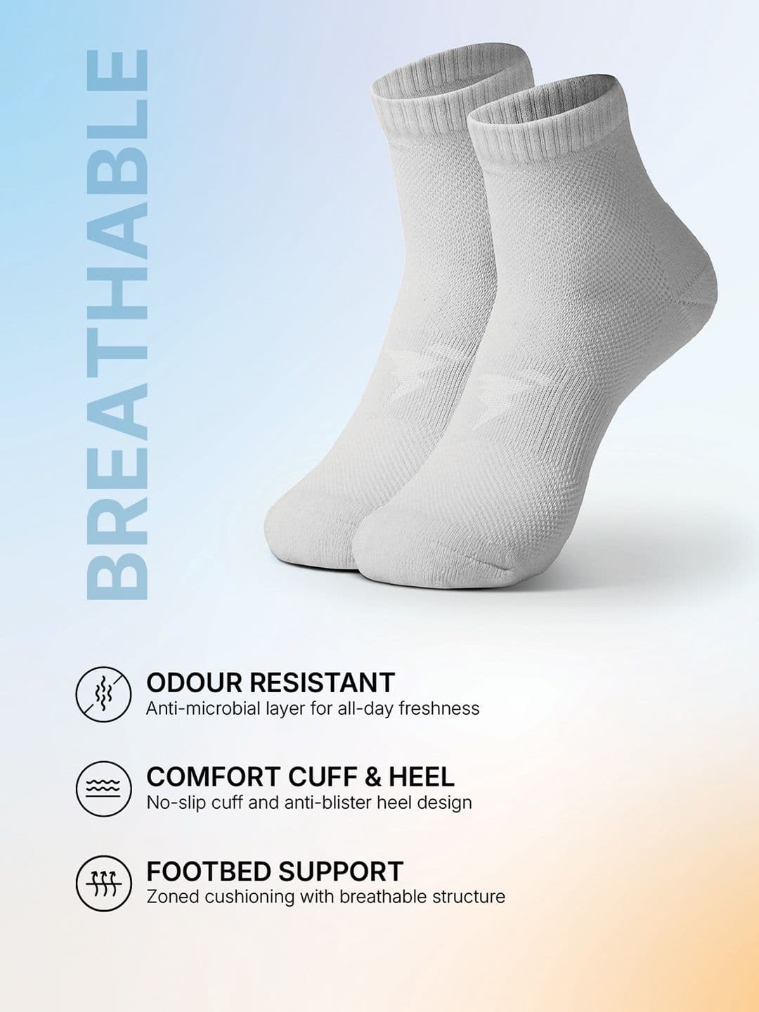 Technosport Unisex Pack of 3 Patterned Ankle Length Socks thumbnail 6