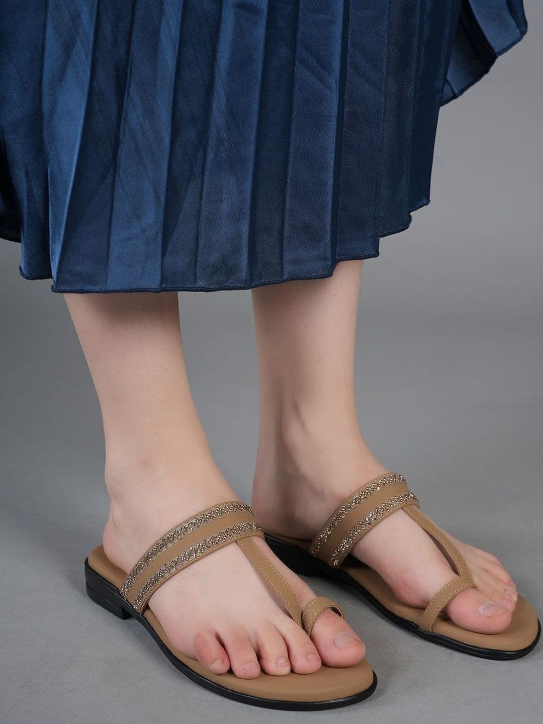 Liscott Women Embellished One Toe Flats - view 1