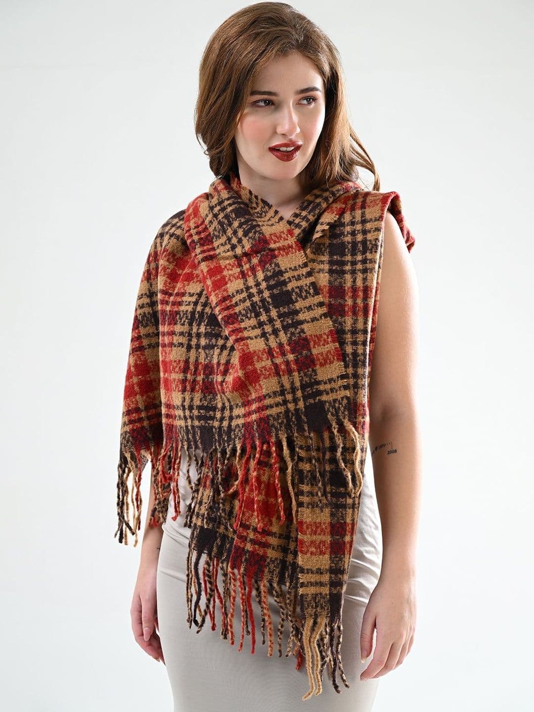 Cazzano Women Striped Printed Shawl - view 1