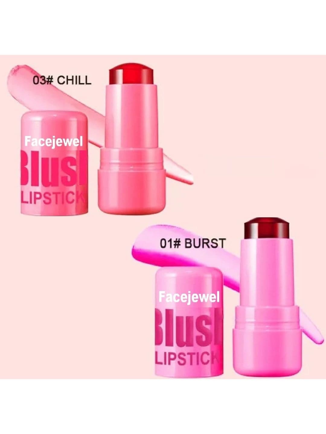 Facejewel Set Of 2 Jelly Blush Stick - Shade 01-03 thumbnail 4