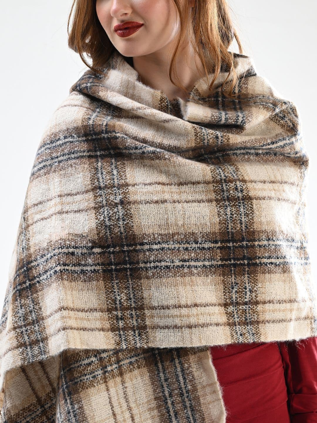 Cazzano Women Striped Embroidered Shawl thumbnail 3