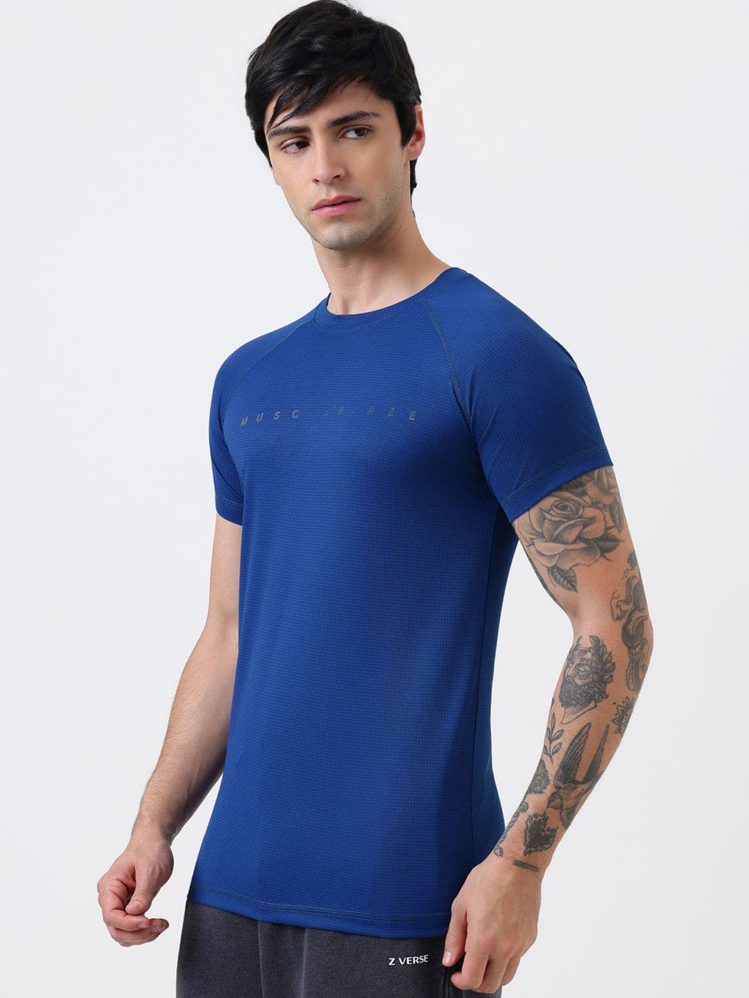 MuscleBlaze Unisex Typography Printed Round Neck Slim Fit T-shirt thumbnail 2