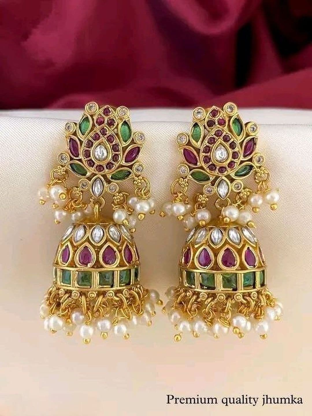 VIPASYA Floral Jhumkas Earrings - view 1