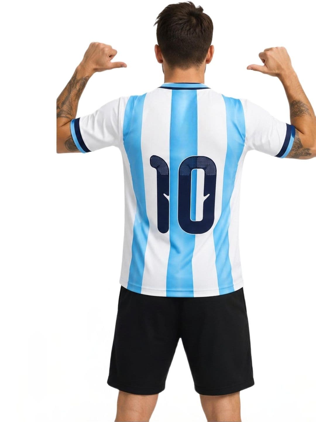 teky Men Lionel Messi Striped T-shirt thumbnail 2