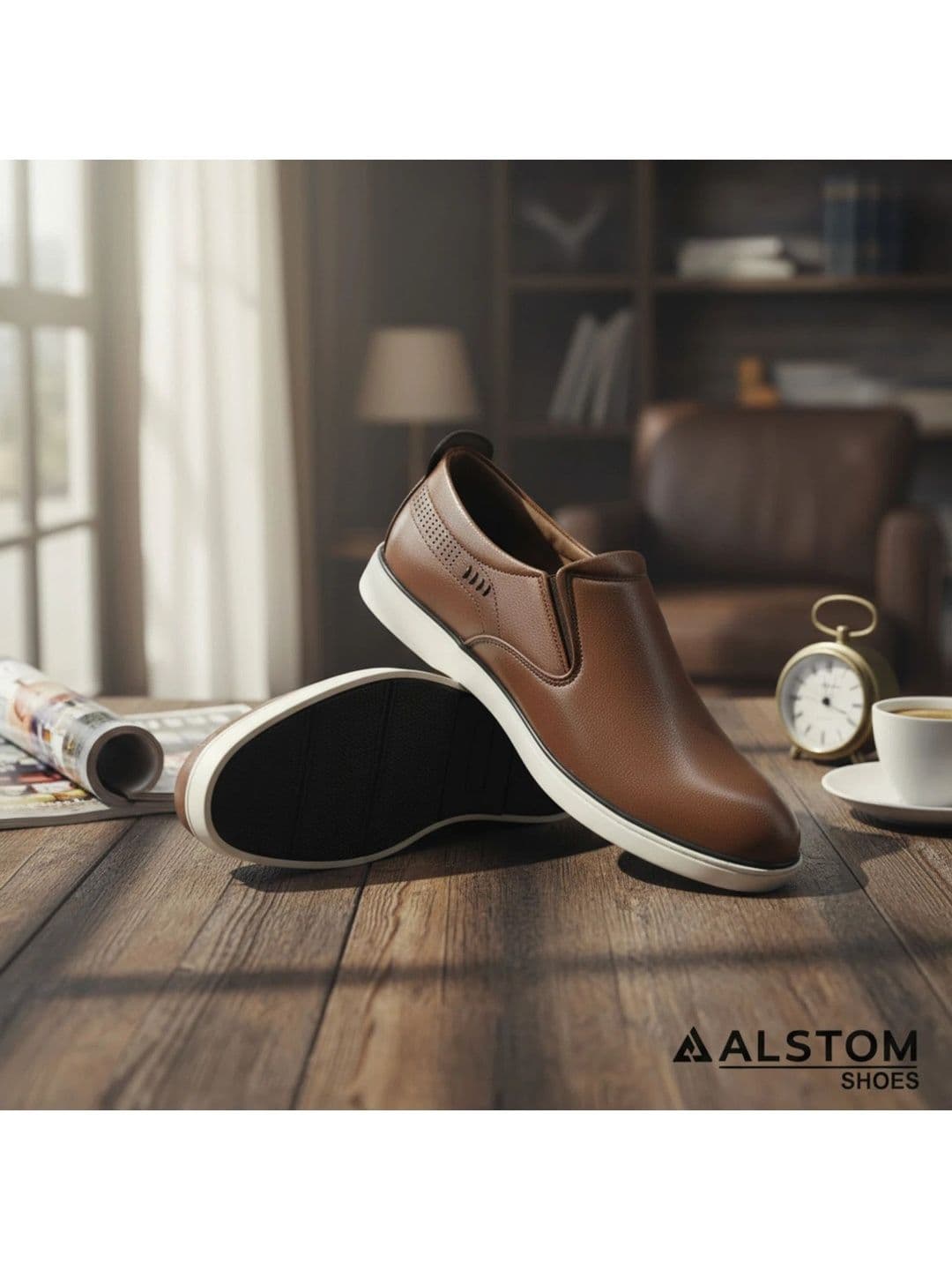 ALSTOM Men Textured PU Sneakers thumbnail 2