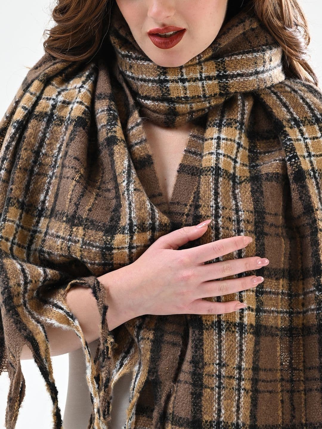 Cazzano Women Striped Embroidered Shawl thumbnail 5