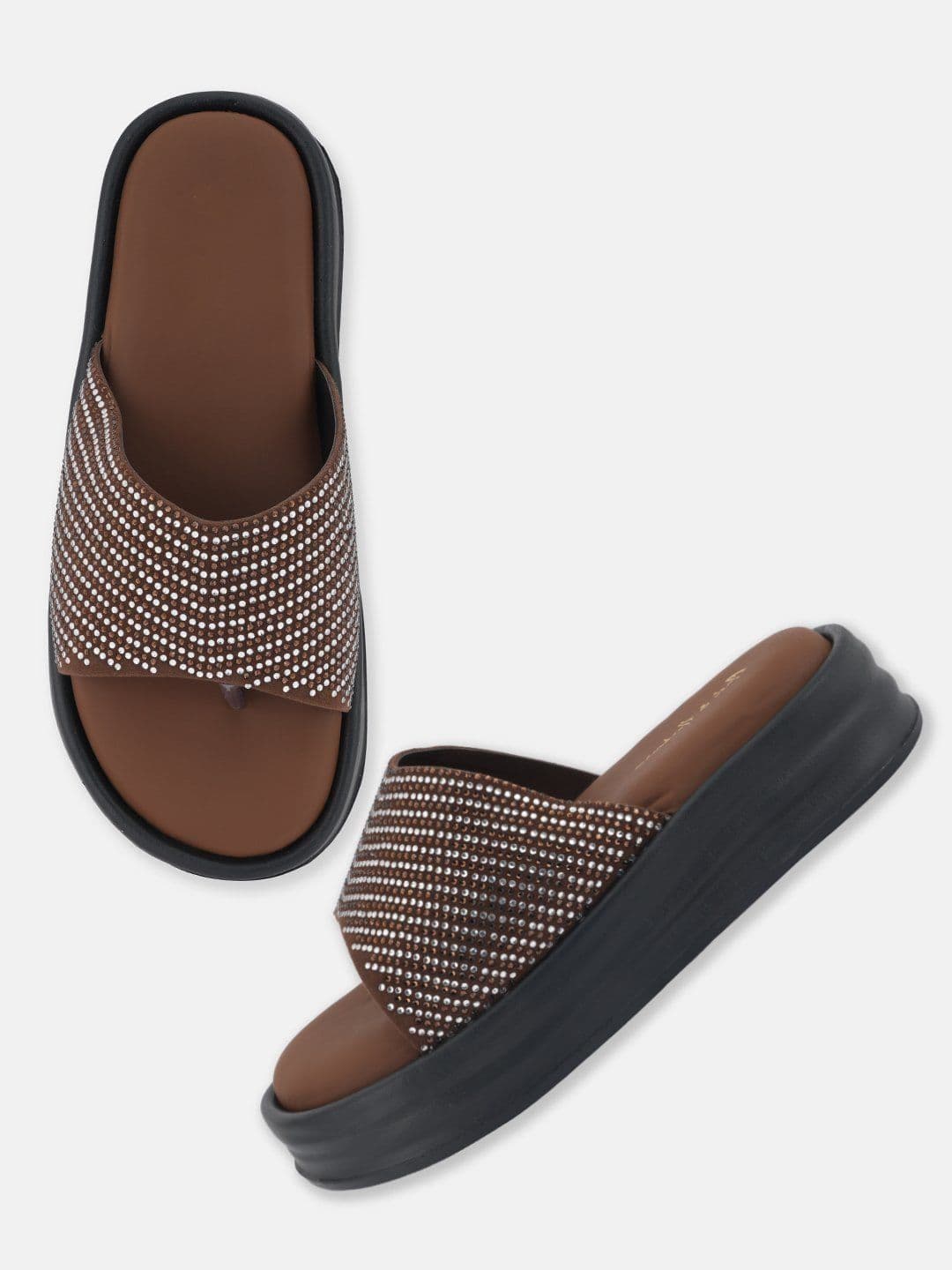 Liscott Women Embellished Open Toe Flats thumbnail 3