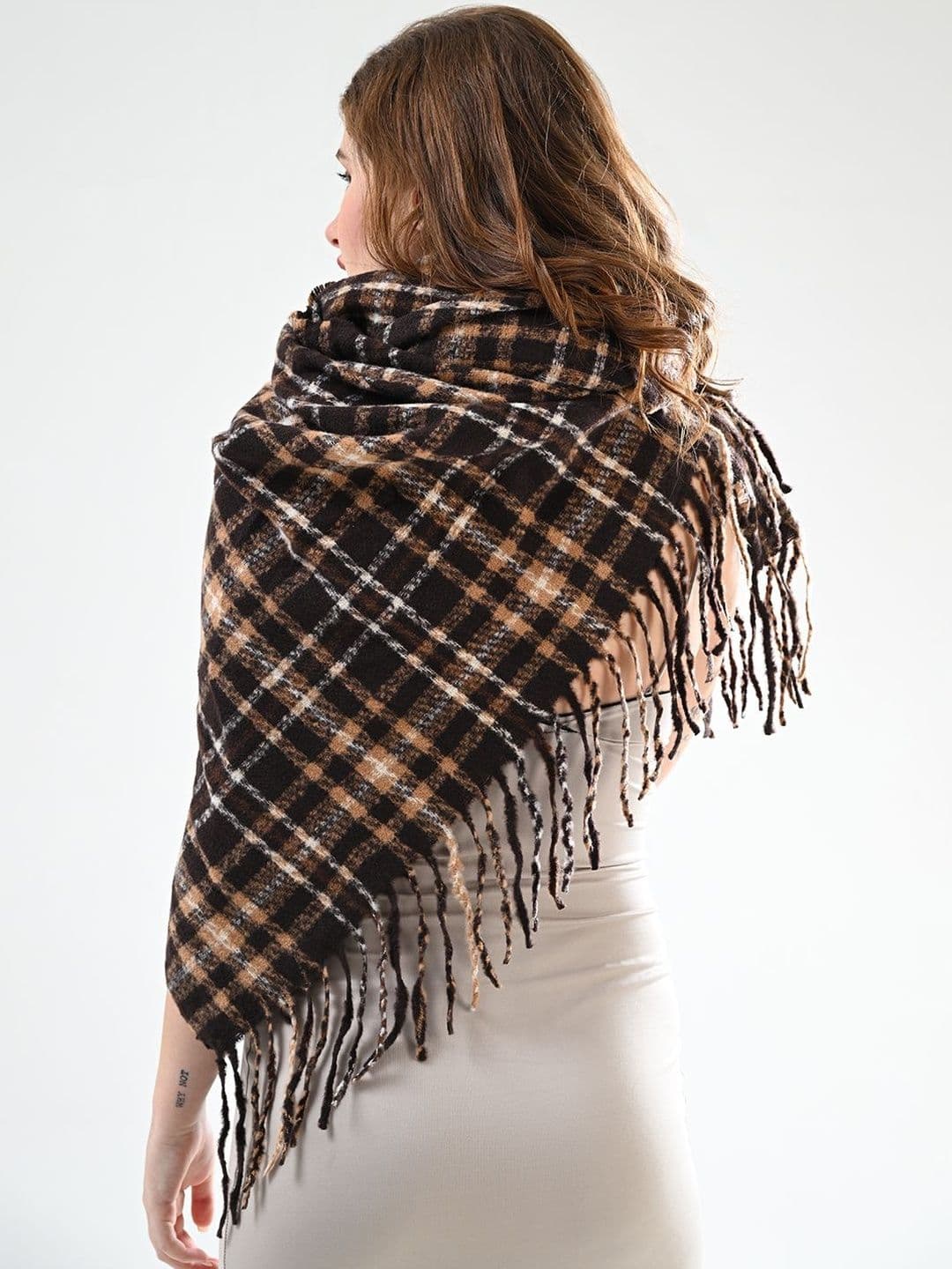 Cazzano Women Checked Printed Shawl thumbnail 3