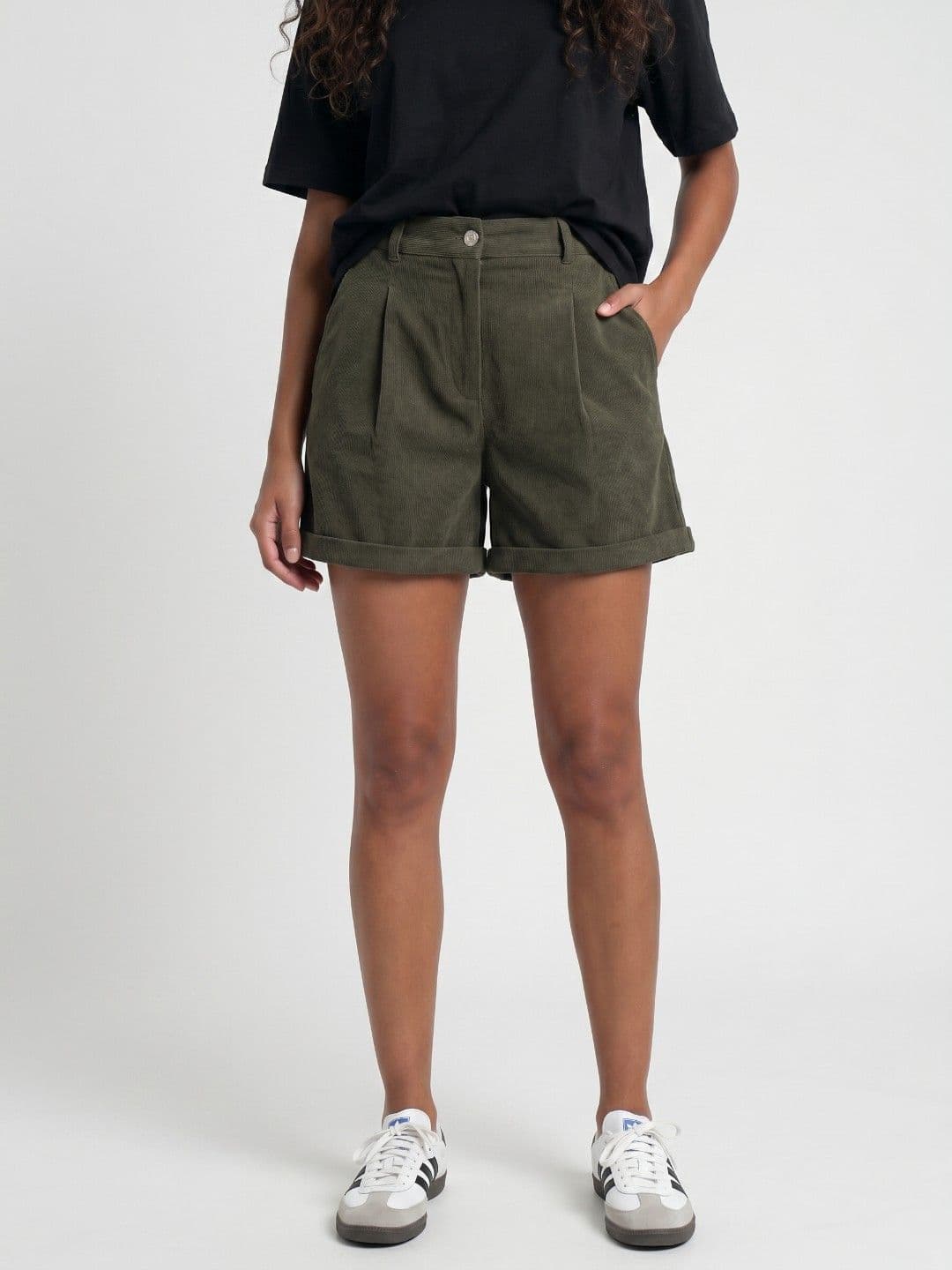 glitchez Women Corduroy Shorts - view 1