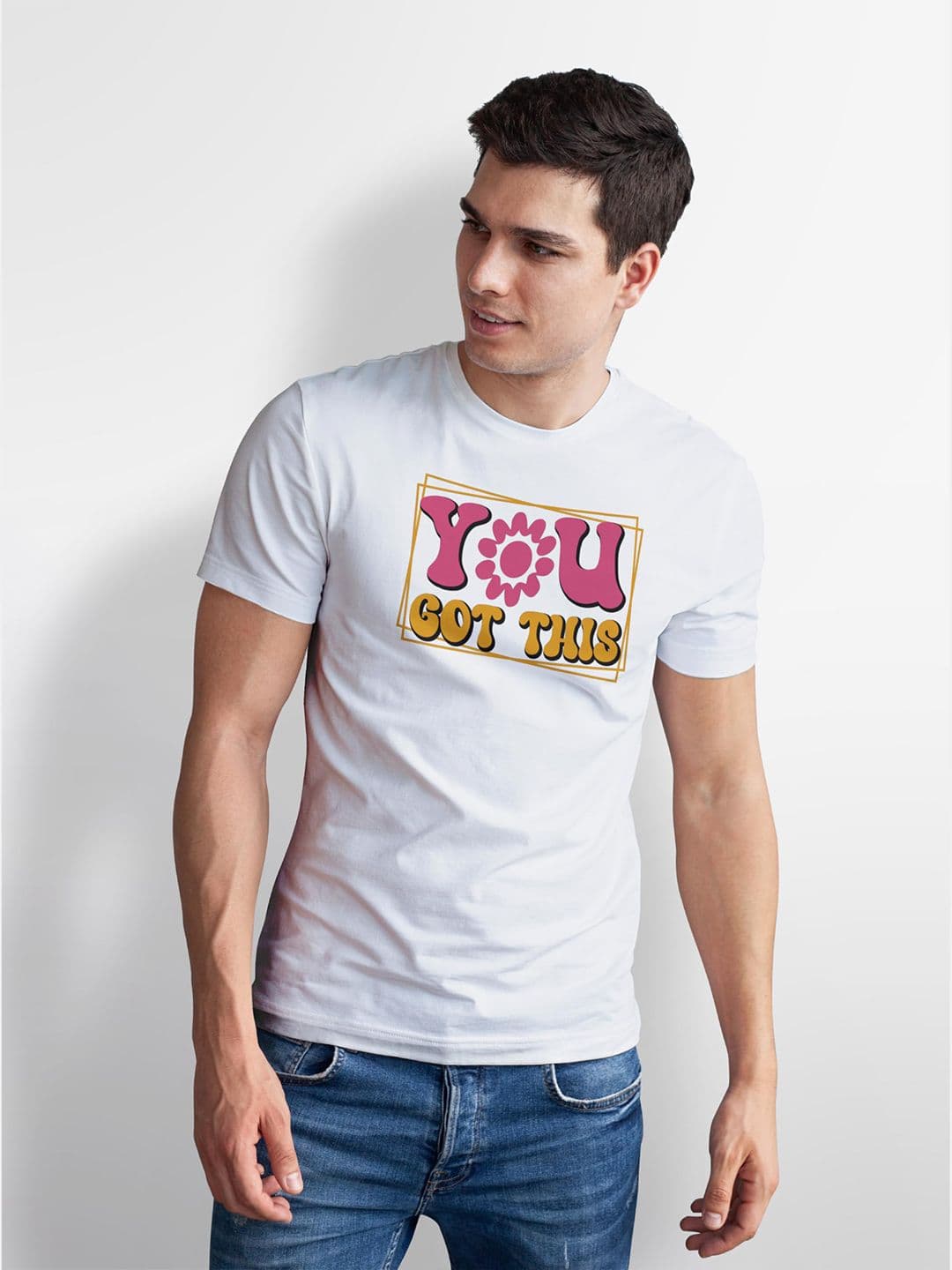 Seekbuylove Men Typography Printed Bio Finish T-shirt thumbnail 3