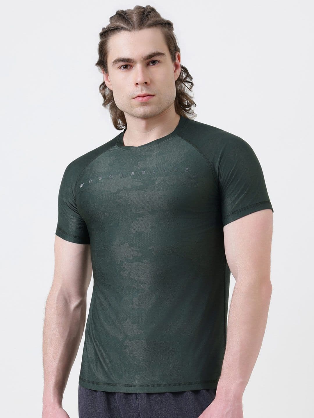 MuscleBlaze Unisex Typography Printed Round Neck Slim Fit T-shirt - view 1