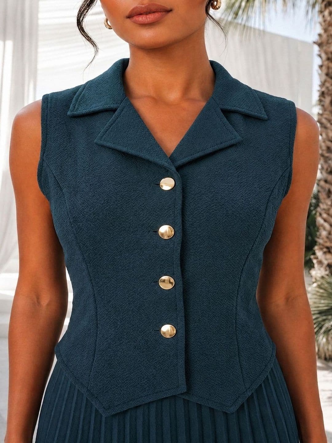 JAKANARY Solid Vest Top with Skirt thumbnail 2