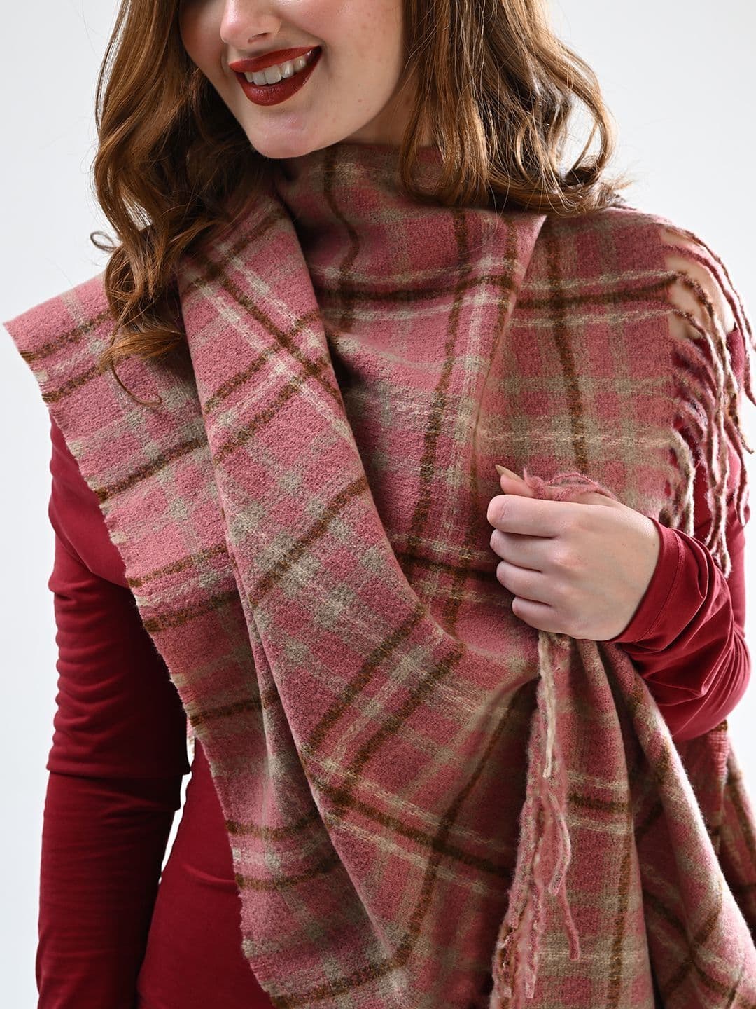 Cazzano Women Striped Woven Design Shawl thumbnail 4