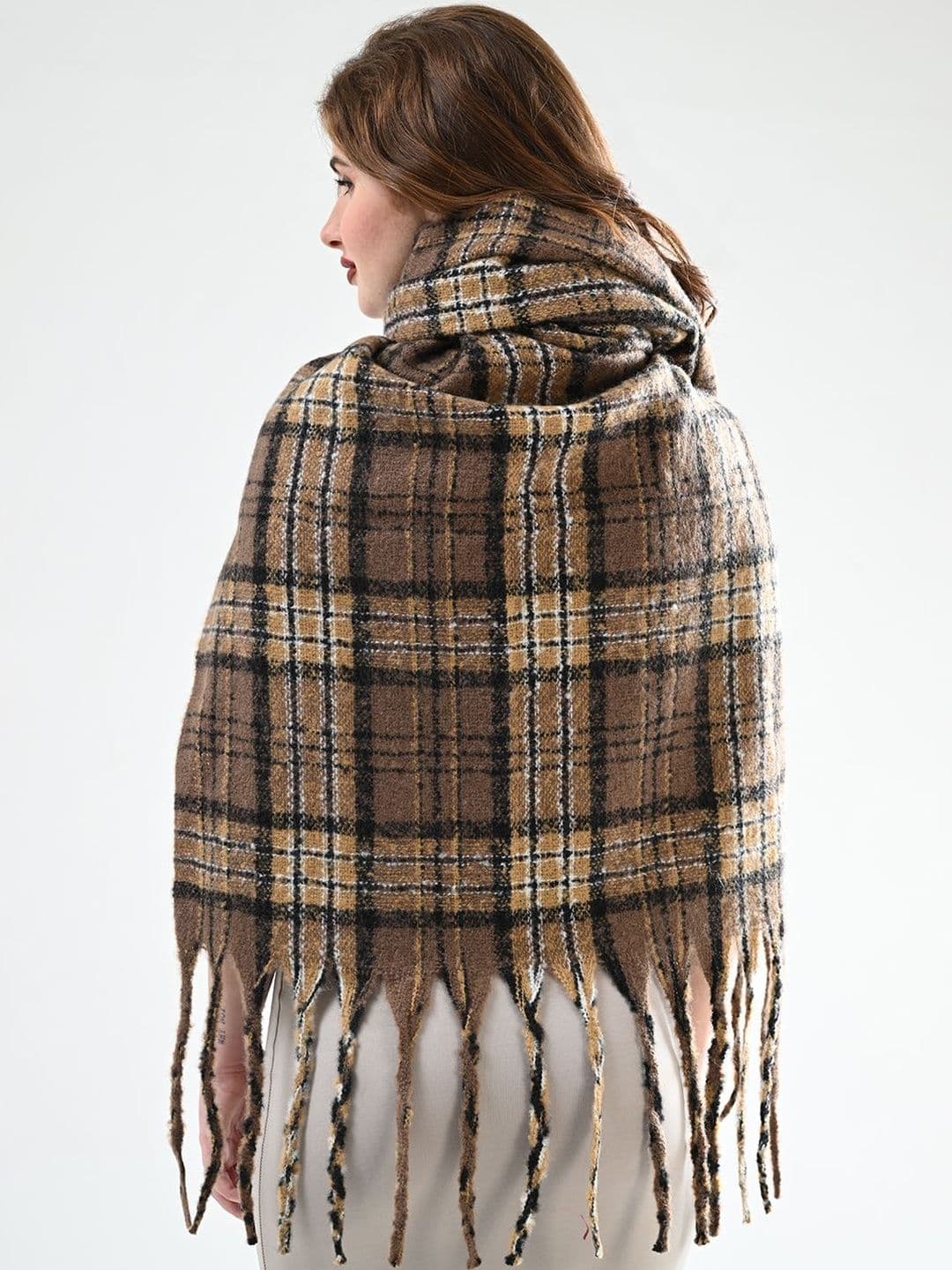 Cazzano Women Striped Embroidered Shawl thumbnail 2