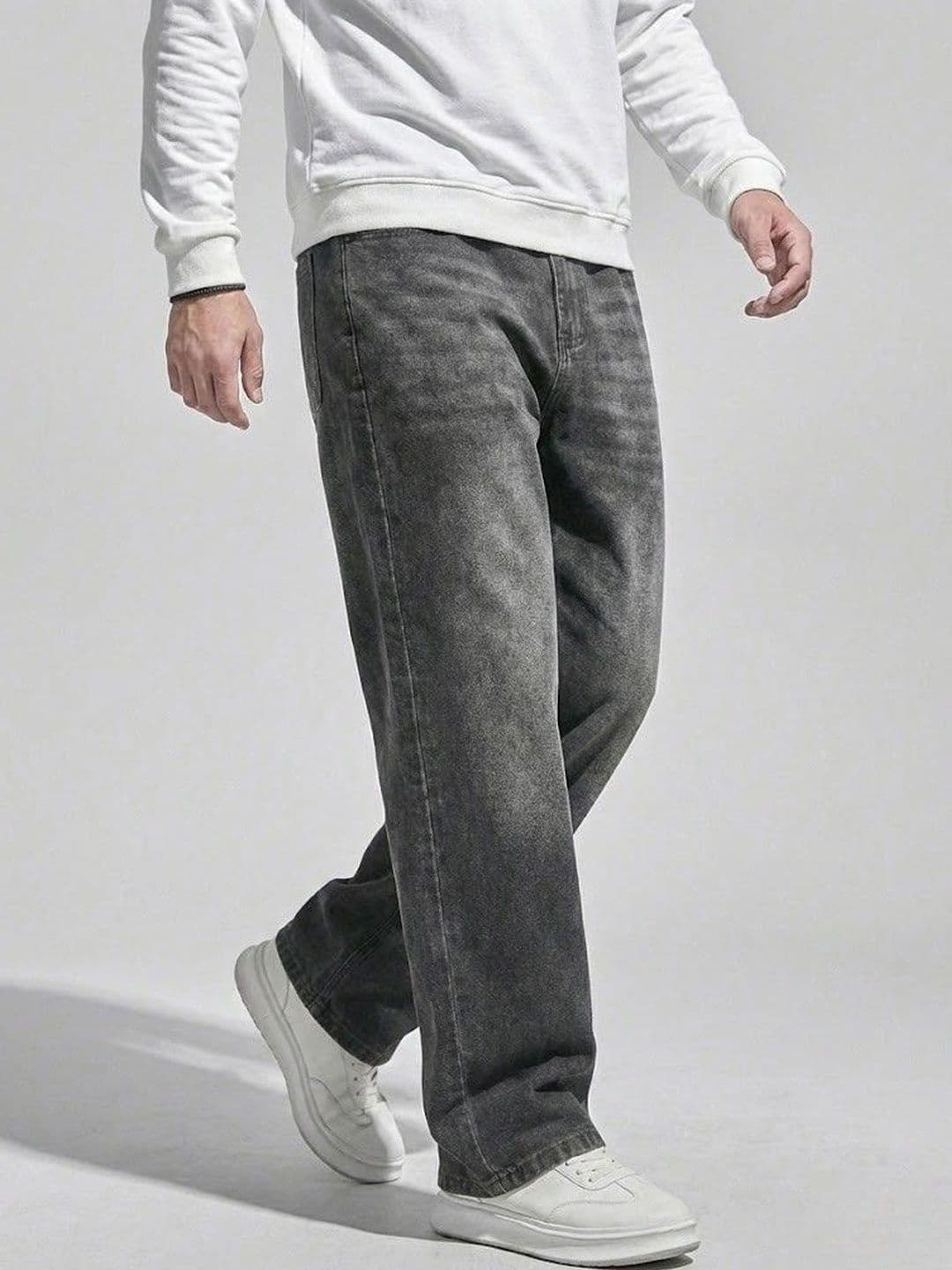 BREXX Men Comfort Straight Fit Mid-Rise Light Fade Stretchable Jeans thumbnail 6