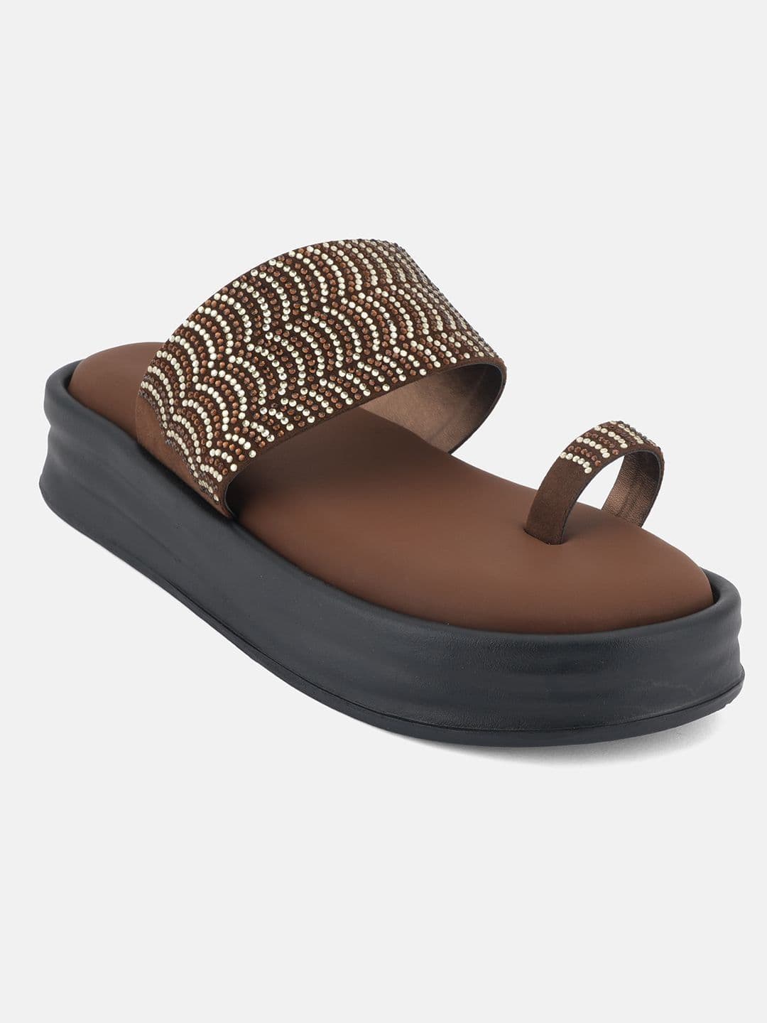 Liscott Women Embellished One Toe Flats thumbnail 7