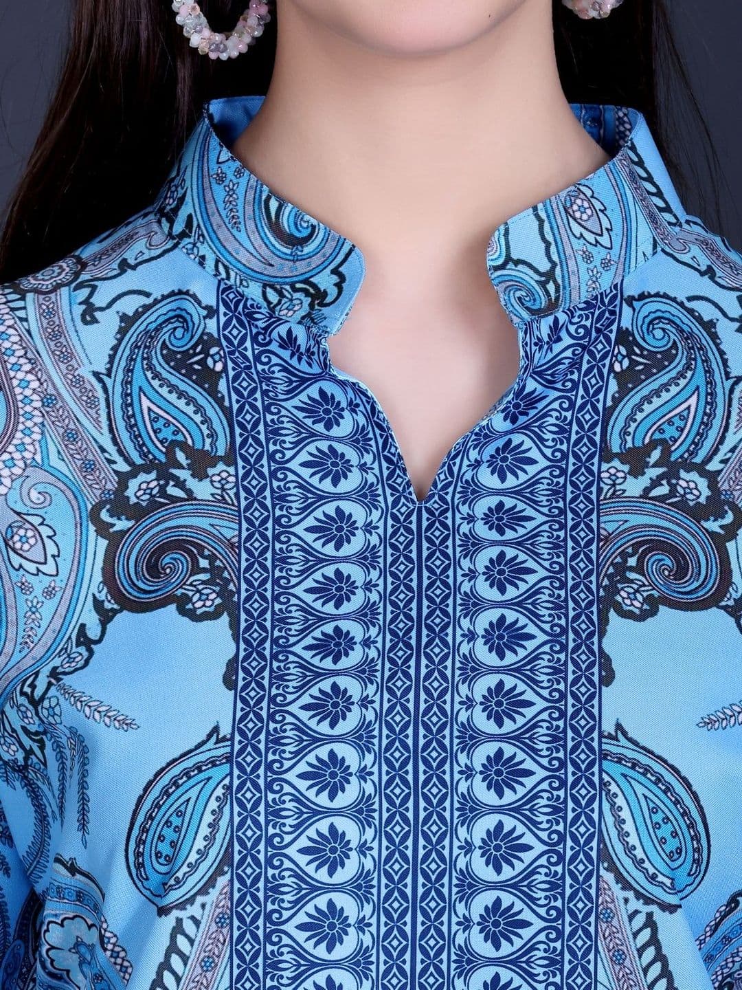 PIPASA Women Ethnic Motifs Printed Regular Kurta with Trousers thumbnail 6