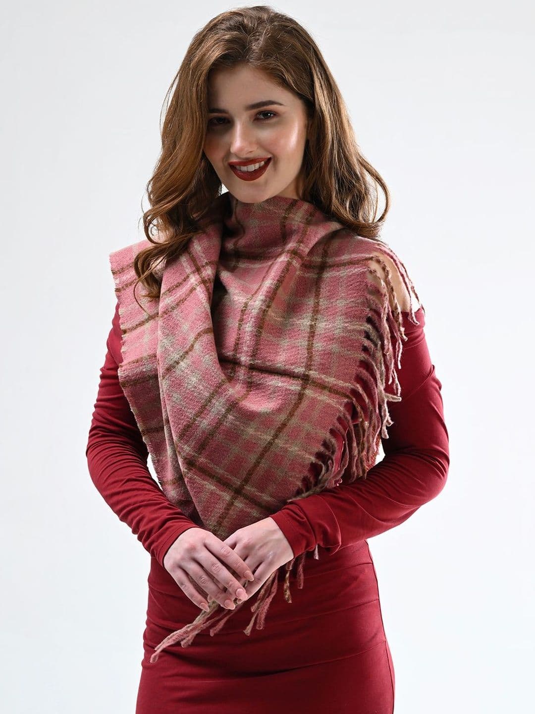 Cazzano Women Striped Woven Design Shawl - view 1