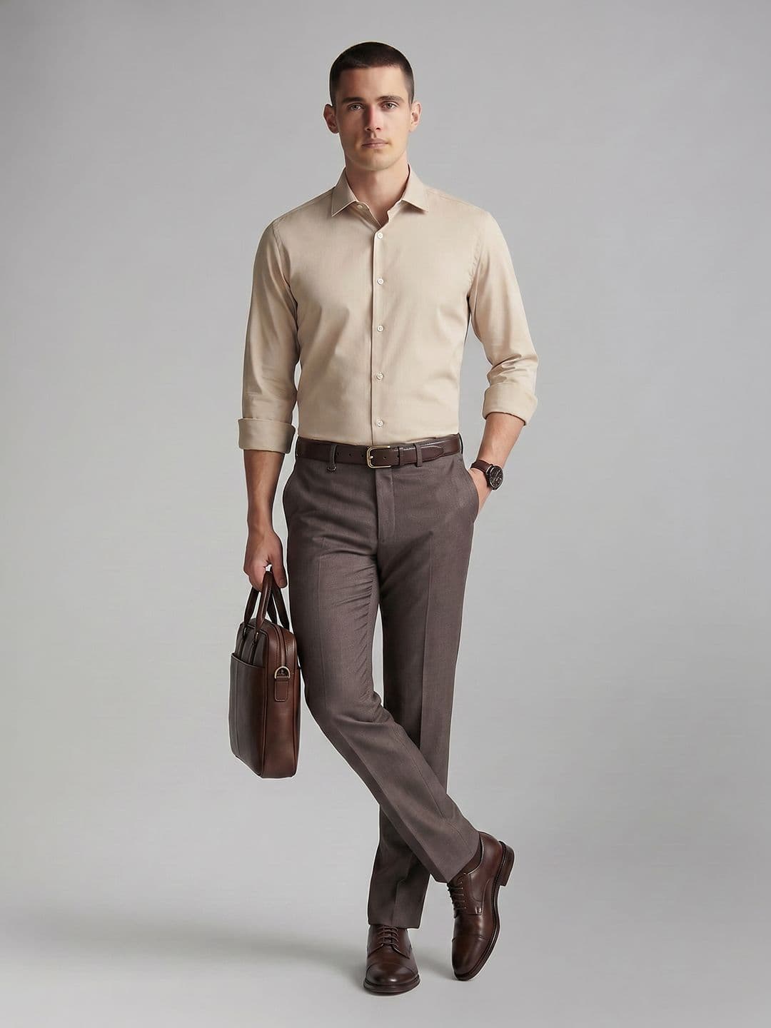 Van Heusen Men Slim Fit Formal Trouser thumbnail 4