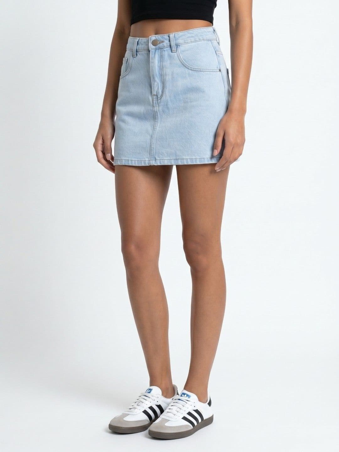 glitchez Women Mini Straight Fit Denim Skirt - view 1